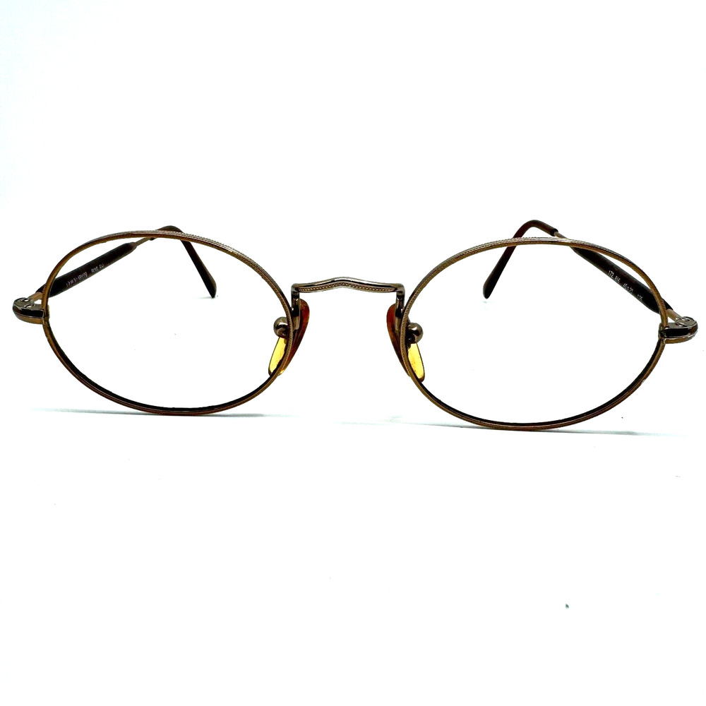 Giorgio Armani Glasses 172 816 Gold Round Eyeglasses Frames 45-20-135 H9475